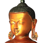 Buddha Face Brass Wall Hanging - 6.5 Inches | Handcrafted Spiritual Decor